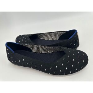 EVGLOW Black Knit Slip-On‎ Flats Minimalist Comfortable Everyday Shoes